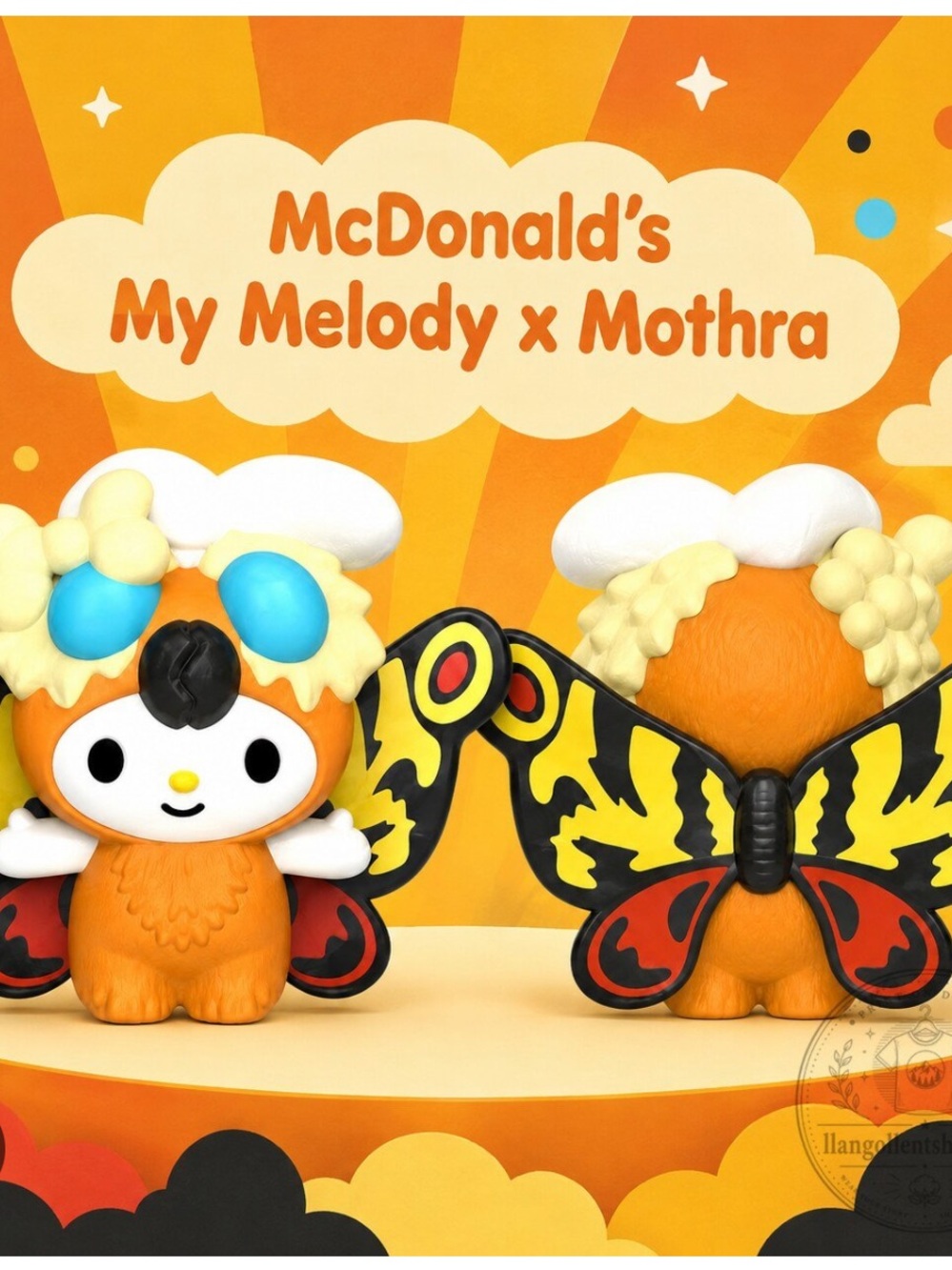2026 McDonalds Hello Kitty Godzilla Happy Meal Toy: My Melody x Mothra